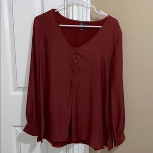 NWOT Burgundy Blouse